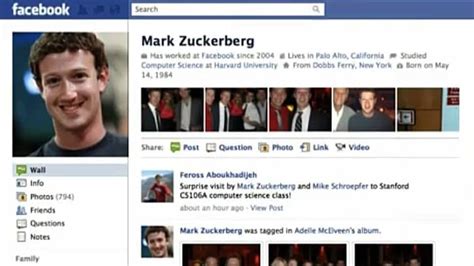 mark zuckerberg facebook account